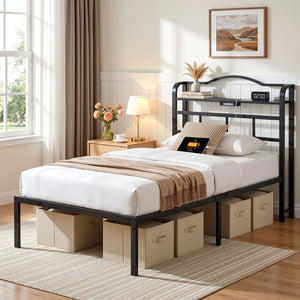 Single Bed Frame | Charging Station Included