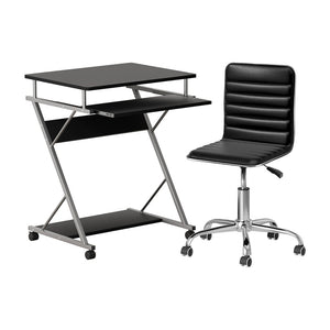 Artiss Office Set | Computer Desk + Chair | With Keyboard Shelf | Black