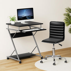 Artiss Office Set | Computer Desk + Chair | With Keyboard Shelf | Black