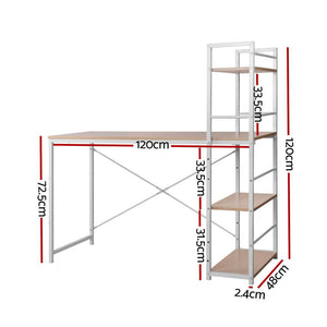 Computer Desk | Shelf | Oak | 120CM