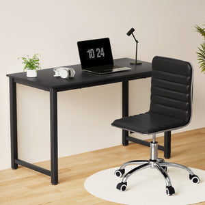 Artiss Computer Desk | 120cm | Executive Office Chair Set | PU Leather | Low Back | Black