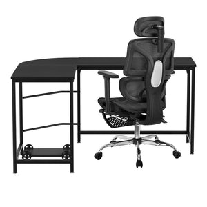 Artiss Office Set | L-Shape Desk + Ergonomic Mesh Chair | Study or Home Office