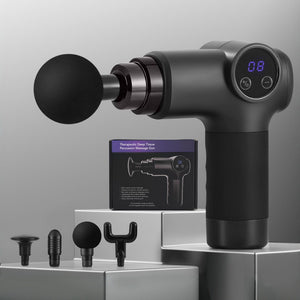 Everfit Massage Gun | 8 Speed | 4 Heads | Rechargeable Muscle Massager | Black