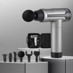 Everfit Massage Gun | 30 Speed | 6 Heads | Rechargeable Vibration Therapy | Black