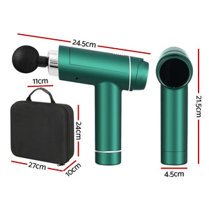 Massage Gun | 30 Speed | 6 Heads | Vibration Muscle Massager | Chargeable | Green