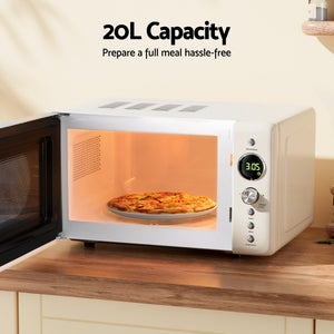 20L Microwave Oven | 700W, Cream | Compact & Efficient
