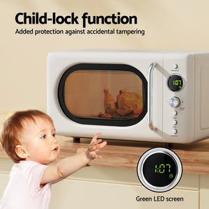 20L Microwave Oven | 700W, Cream | Compact & Efficient
