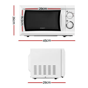 20L Microwave Oven | 800W, White | Compact & Efficient