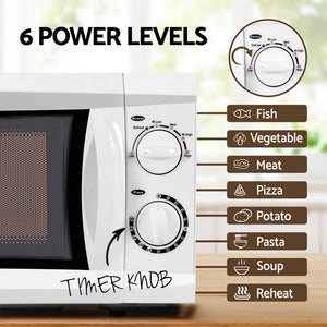 20L Microwave Oven | 800W, White | Compact & Efficient