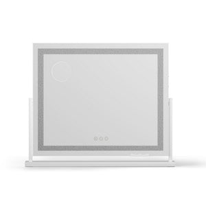 Vanity Mirror with Lights | 60x50cm | 360° Rotating | Crystal LED