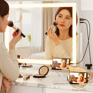 Makeup Vanity Mirror | 80x58cm | 360° Rotatable | Adjustable LED Light Strip
