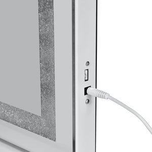 Bluetooth Makeup Mirror | 58x46cm | Hollywood Vanity | With LED Light | Crystal