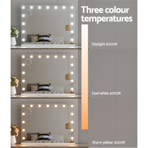 Bluetooth Makeup Mirror | 80x58cm | Hollywood Vanity | With LED Light | Wall