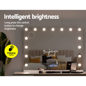 Bluetooth Makeup Mirror | 80x58cm | Hollywood Vanity | With LED Light | Wall