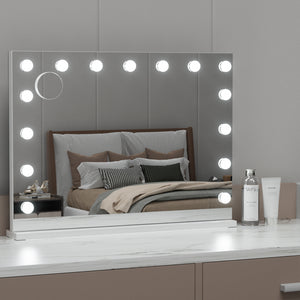 Bluetooth Makeup Mirror | 80x58cm | Hollywood Vanity | With LED Light | Wall