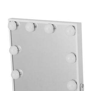 Embellir Bluetooth Makeup Mirror | 30x40cm | Hollywood Vanity with LED Light | White