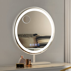 Embellir Makeup Mirror | 40x40cm | Hollywood Vanity with LED Light | Tabletop | Round