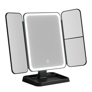 LED Makeup Mirror | Tri-fold | Lighted Vanity Mirrors | 1X2X3X Magnifications