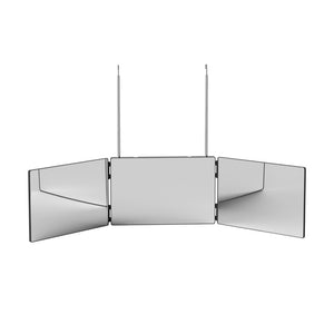 Trifold Makeup Mirror | Portable Height Adjustable | 3-Way Telescoping Hook | Hair Cutting & Styling