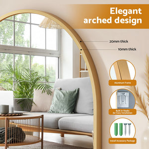 Arched Wall Mirror | 86x50cm | Vanity Home Decor