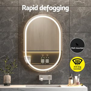 Embellir LED Wall Mirrors | 2 Pack | 50x75cm Oval Vanity | Bathroom Decor