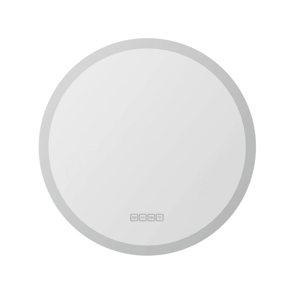 Embellir Bluetooth LED Wall Mirror | With Light | 60CM | Bathroom Decor | Round Mirrors