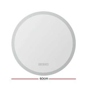 Embellir Bluetooth LED Wall Mirror | With Light | 60CM | Bathroom Decor | Round Mirrors