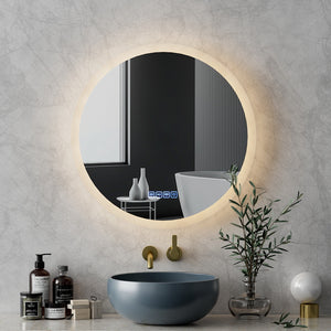 Embellir Bluetooth LED Wall Mirror | With Light | 60CM | Bathroom Decor | Round Mirrors