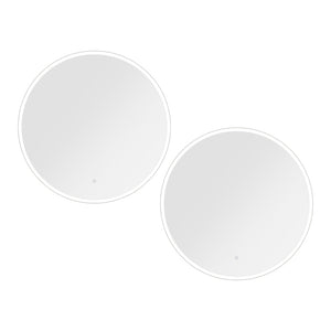 Embellir Wall Mirrors | 2 Pack | 80cm LED Round Vanity | Bathroom or Makeup Decor