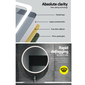 Embellir Wall Mirrors | 2 Pack | 80cm LED Round Vanity | Bathroom or Makeup Decor