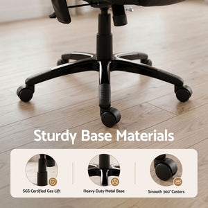 8 Point Massage Office Chair | Heated Seat Recliner | PU | Black