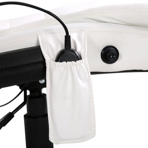 Artiss 8 Point Massage Office Chair Heated Seat Recliner PU White