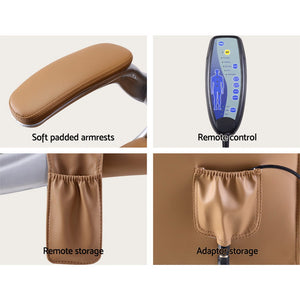 8 Point Massage Office Chair | PU Leather | Espresso