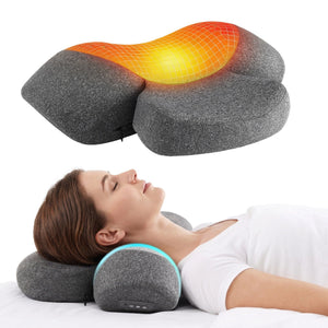 Neck Massager Pillow | Heated Memory Foam Support with Type-C Charging