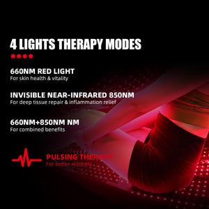 Large Full Body Red & Infrared LED Light Therapy Mat Pod | 660nm & 850nm | Foldable + Adjustable | 180×80×30cm