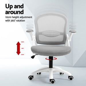 Artiss 2x Mesh Office Chairs | Computer | Gaming Desk Chairs | Work | Study | Mid Back | Grey