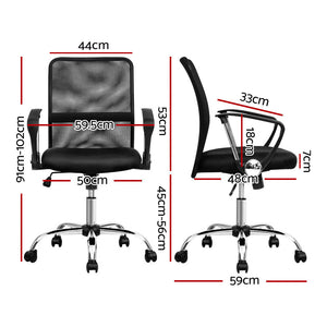 Mesh Office Chair | Mid Back | Black