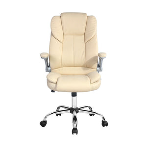 Executive Office Chair | Leather Tilt | Beige