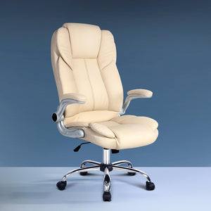 Executive Office Chair | Leather Tilt | Beige