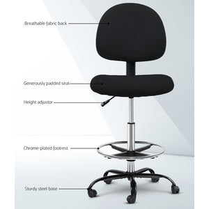 Office Chair | Drafting Stool | Fabric Chairs | Black