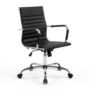 Gaming Office Chair | Computer Desk Chairs | Home Work Study | Black Mid Back