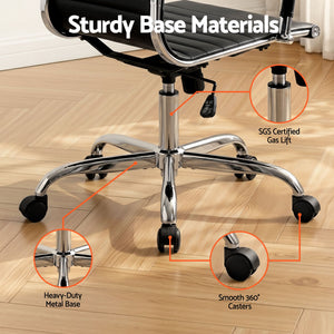 Gaming Office Chair | Computer Desk Chairs | Home Work Study | Black Mid Back