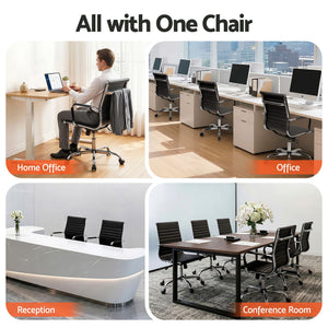 Gaming Office Chair | Computer Desk Chairs | Home Work Study | Black Mid Back