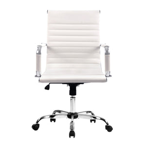 White Mid-Back Gaming Office Chair