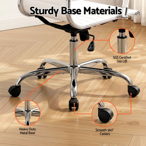 White Mid-Back Gaming Office Chair