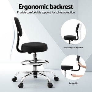 Office Chair | Drafting & Standing Desk | Ergonomic | PU Leather | Black