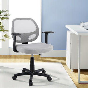 Office Chair | Mesh Computer Desk Chair | Gaming Work Study | Mid Back | Grey