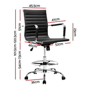 Office Chair | Drafting Stool | Leather Chairs | Black
