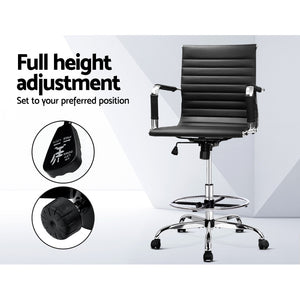 Office Chair | Drafting Stool | Leather Chairs | Black