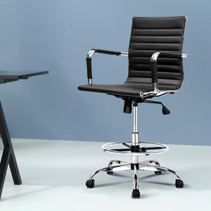 Office Chair | Drafting Stool | Leather Chairs | Black